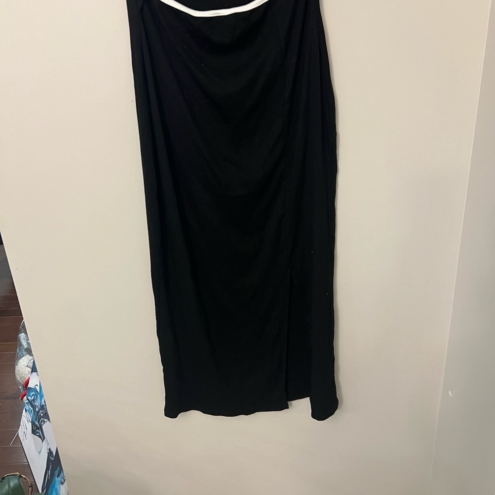 NWT Oten Women's Crew Neck Sleeveless Cutout Bodycon Slim Slit Midi Dress - Picture 8 of 11